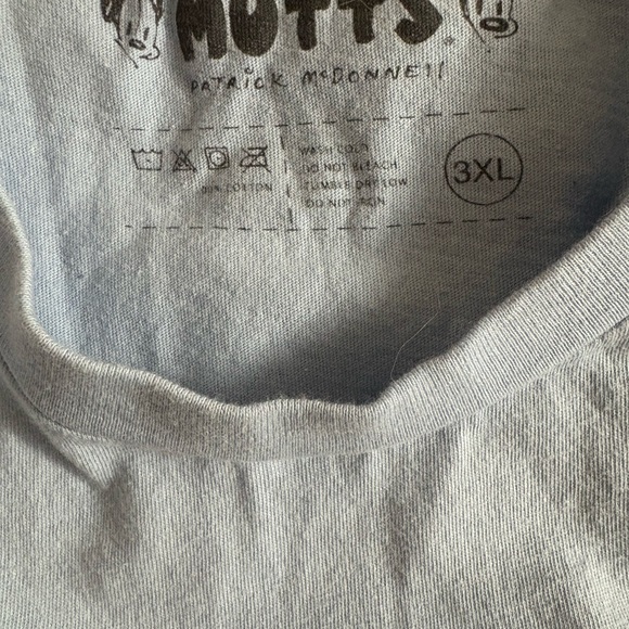 MUTTS by Patrick McDonnell T-Shirt Saving the World Sky Blue 3XL - Picture 3 of 3